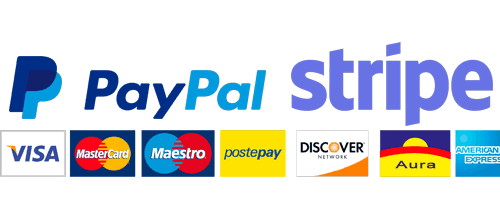 Pagamenti sicuri con PAYPAL e STRIPE